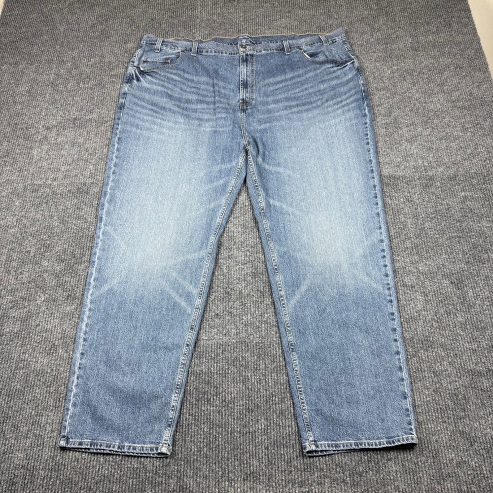 NWT Nautica Mens Relaxed Fit Jeans Medium Wash Blue Denim 54x32 7D3522